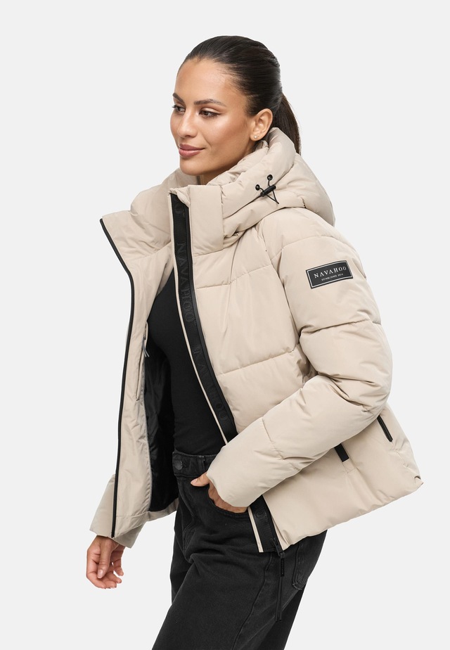 Navahoo Steppjacke »Frostherz XIV« mit Kapuze Kurze gesteppte Damen Winterjacke mit abnehmbarer Kapuze