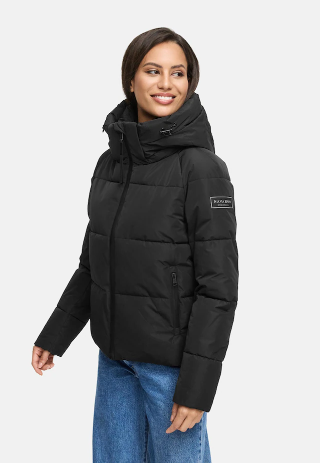 Navahoo Steppjacke »Frostherz XIV« mit Kapuze Kurze gesteppte Damen Winterjacke mit abnehmbarer Kapuze