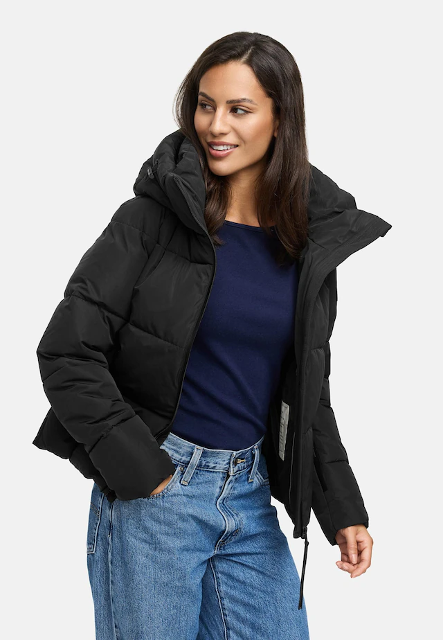 Navahoo Steppjacke »Frostherz XIV« mit Kapuze Kurze gesteppte Damen Winterjacke mit abnehmbarer Kapuze
