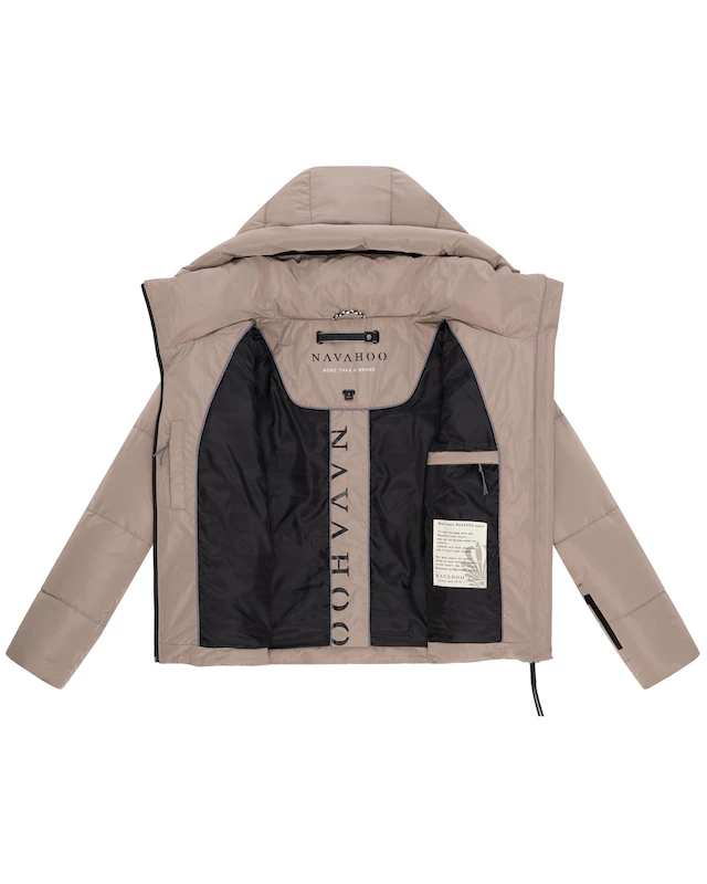 Navahoo Steppjacke »Frostherz XIV« mit Kapuze Kurze gesteppte Damen Winterjacke mit abnehmbarer Kapuze