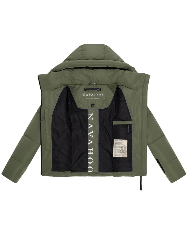 Navahoo Steppjacke »Frostherz XIV« mit Kapuze Kurze gesteppte Damen Winterjacke mit abnehmbarer Kapuze