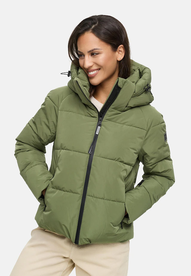 Navahoo Steppjacke »Frostherz XIV« mit Kapuze Kurze gesteppte Damen Winterjacke mit abnehmbarer Kapuze