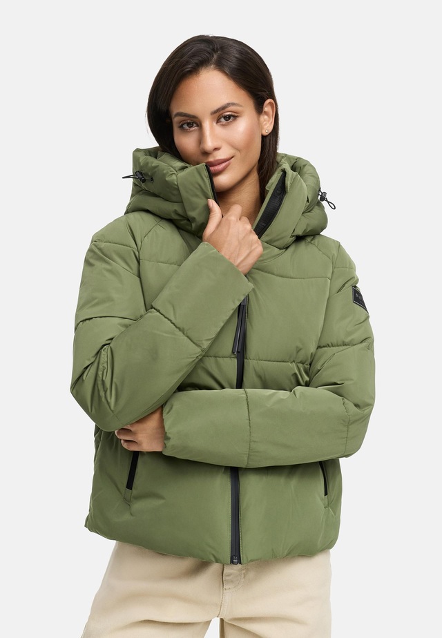 Navahoo Steppjacke »Frostherz XIV« mit Kapuze Kurze gesteppte Damen Winterjacke mit abnehmbarer Kapuze