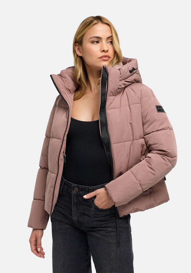 Navahoo Steppjacke »Frostherz XIV« mit Kapuze Kurze gesteppte Damen Winterjacke mit abnehmbarer Kapuze