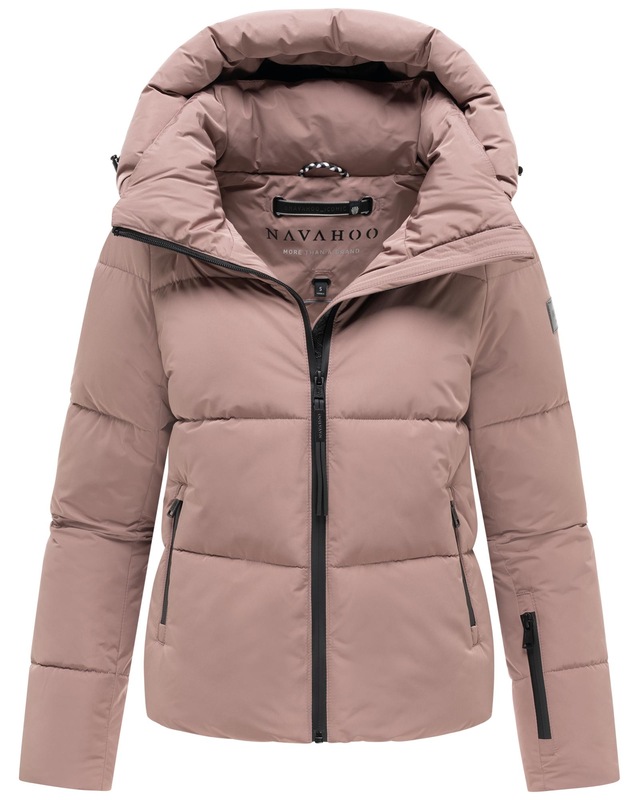 Navahoo Steppjacke »Frostherz XIV« mit Kapuze Kurze gesteppte Damen Winterjacke mit abnehmbarer Kapuze