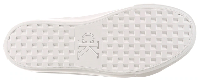 Calvin Klein Plateausneaker »VULC FLATFORM LACEUP LOW LTH« Schnürschuh, Halbschuh, Freizeitschuh mit seitlichem Logoschriftzug