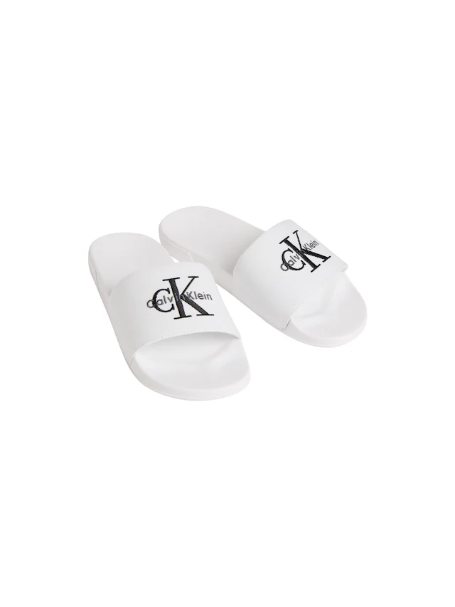 Calvin Klein Pantolette »ESS SLIDE CV WN« Sommerschuh, Poolslides, Pantolette, Strandschuh mit Logoschriftzug