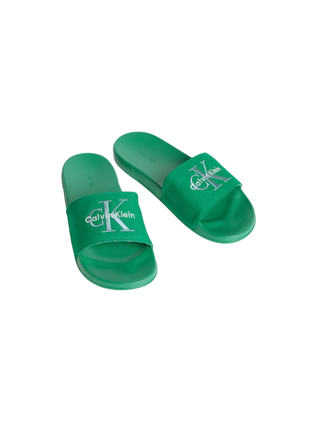 Calvin Klein Jeans Pantolette »ESS SLIDE CV« Badeschuh, Flat, Poolslides mit Logoschriftzug