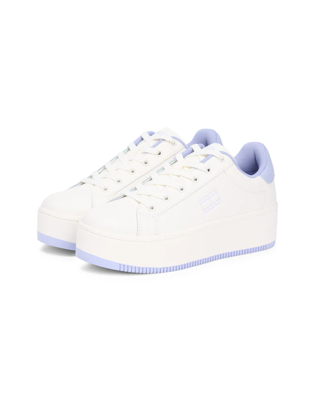 Tommy Jeans Plateausneaker »TJW FLATFORM ESS MU« , Freizeitschuh, Halbschuh, Schnürschuh mit Kontrastbesatz