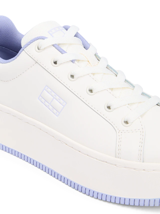 Tommy Jeans Plateausneaker »TJW FLATFORM ESS MU« , Freizeitschuh, Halbschuh, Schnürschuh mit Kontrastbesatz