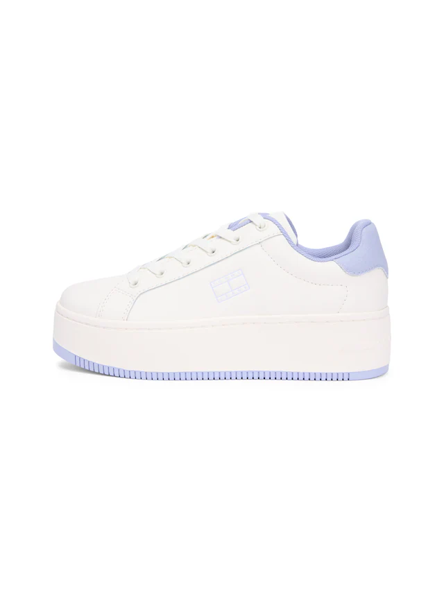 Tommy Jeans Plateausneaker »TJW FLATFORM ESS MU« , Freizeitschuh, Halbschuh, Schnürschuh mit Kontrastbesatz