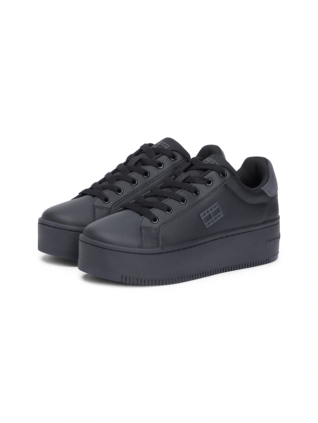 Tommy Jeans Plateausneaker »TJW FLATFORM ESS MU« , Freizeitschuh, Halbschuh, Schnürschuh mit Kontrastbesatz