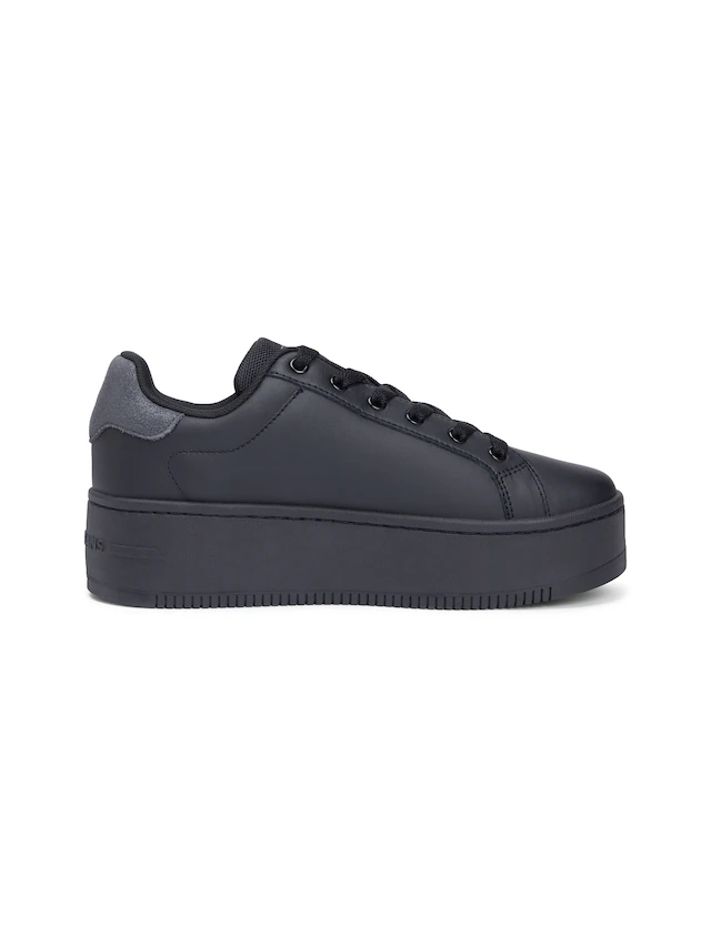 Tommy Jeans Plateausneaker »TJW FLATFORM ESS MU« , Freizeitschuh, Halbschuh, Schnürschuh mit Kontrastbesatz