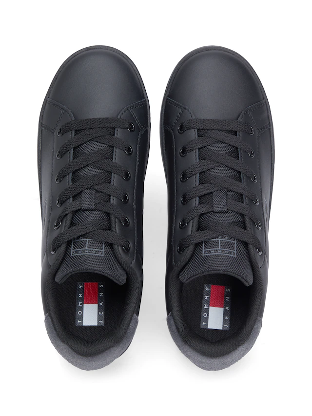 Tommy Jeans Plateausneaker »TJW FLATFORM ESS MU« , Freizeitschuh, Halbschuh, Schnürschuh mit Kontrastbesatz