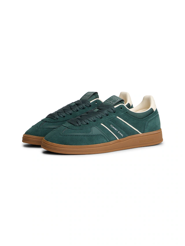 Tommy Jeans Plateausneaker »THE GREENWICH EDGE SUEDE« Freizeitschuh, Halbschuh, Schnürschuh mit gepolstertem Schaftrand