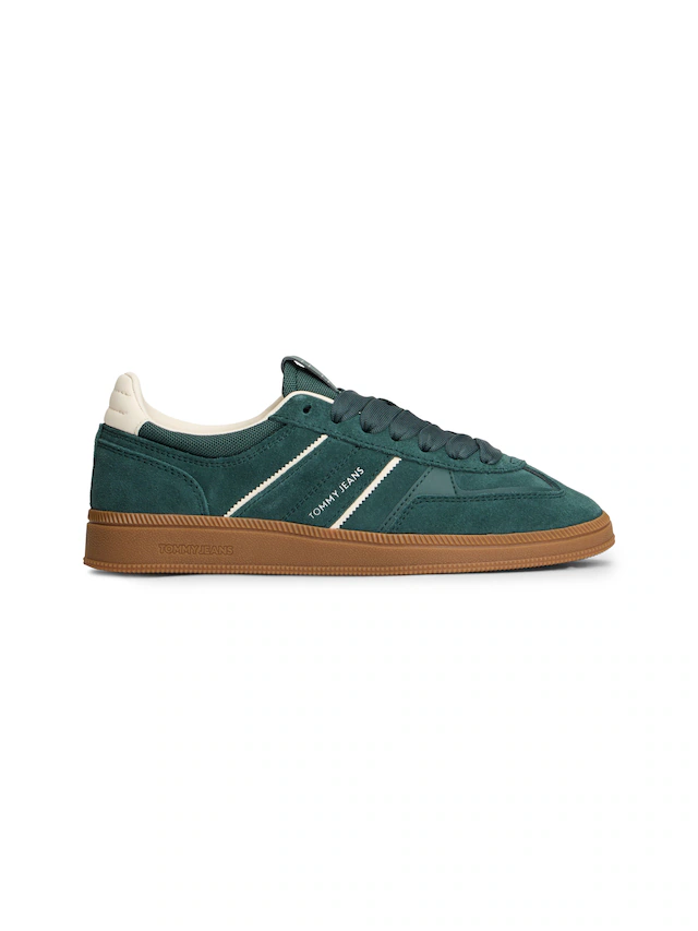 Tommy Jeans Plateausneaker »THE GREENWICH EDGE SUEDE« Freizeitschuh, Halbschuh, Schnürschuh mit gepolstertem Schaftrand