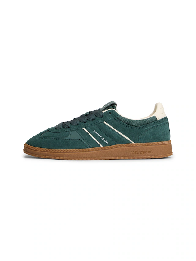 Tommy Jeans Plateausneaker »THE GREENWICH EDGE SUEDE« Freizeitschuh, Halbschuh, Schnürschuh mit gepolstertem Schaftrand
