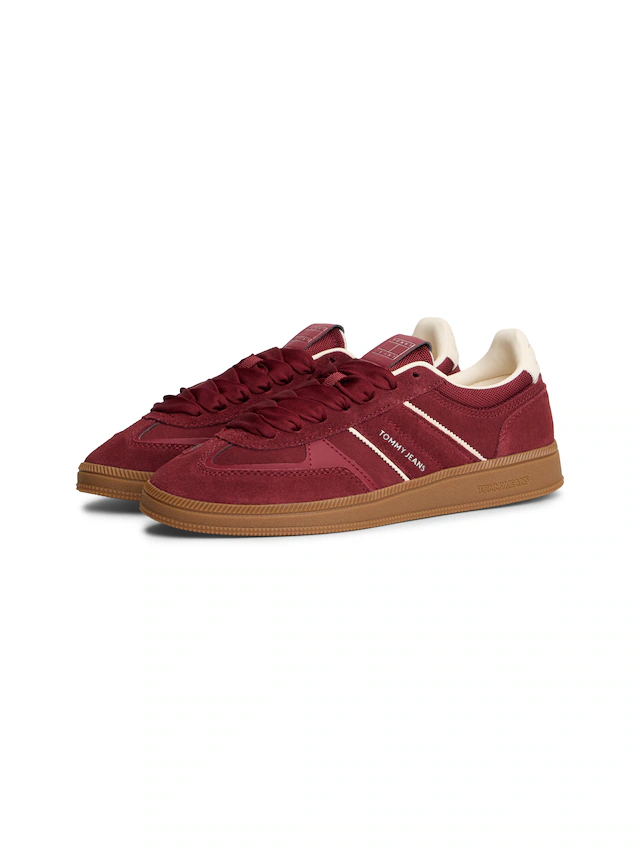 Tommy Jeans Plateausneaker »THE GREENWICH EDGE SUEDE« Freizeitschuh, Halbschuh, Schnürschuh mit gepolstertem Schaftrand
