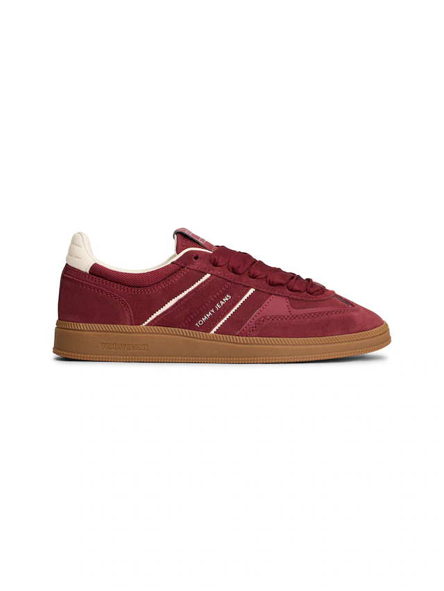 Tommy Jeans Plateausneaker »THE GREENWICH EDGE SUEDE« Freizeitschuh, Halbschuh, Schnürschuh mit gepolstertem Schaftrand