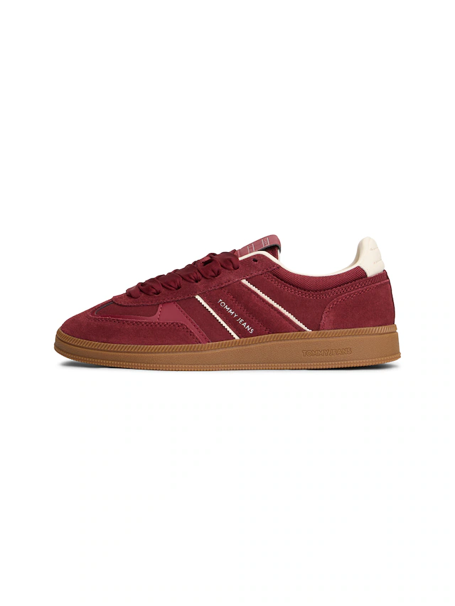 Tommy Jeans Plateausneaker »THE GREENWICH EDGE SUEDE« Freizeitschuh, Halbschuh, Schnürschuh mit gepolstertem Schaftrand