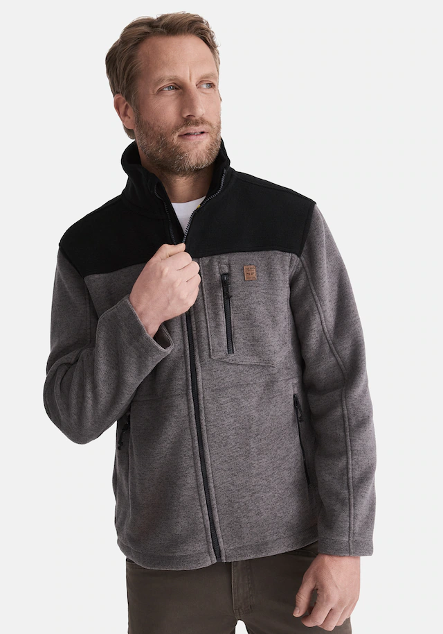 HERO by John Medoox Fleecejacke »JOEL Heavy Strick-Fleecejacke« Sherpa fleece Straight Fit Casual Sherpa für Herren
