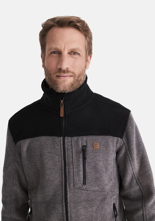 HERO by John Medoox Fleecejacke »JOEL Heavy Strick-Fleecejacke« Sherpa fleece Straight Fit Casual Sherpa für Herren