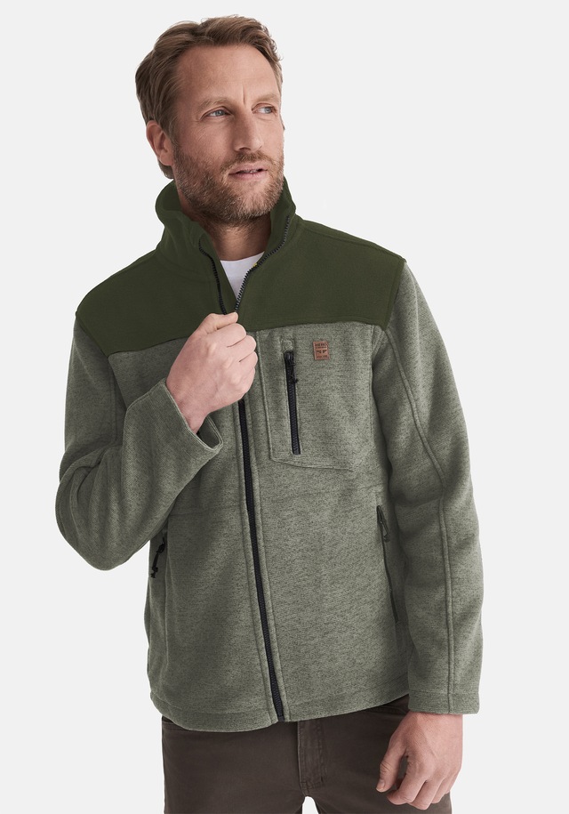 HERO by John Medoox Fleecejacke »JOEL Heavy Strick-Fleecejacke« Sherpa fleece Straight Fit Casual Sherpa für Herren