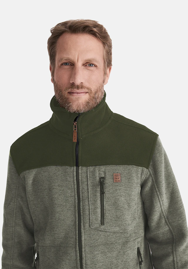 HERO by John Medoox Fleecejacke »JOEL Heavy Strick-Fleecejacke« Sherpa fleece Straight Fit Casual Sherpa für Herren