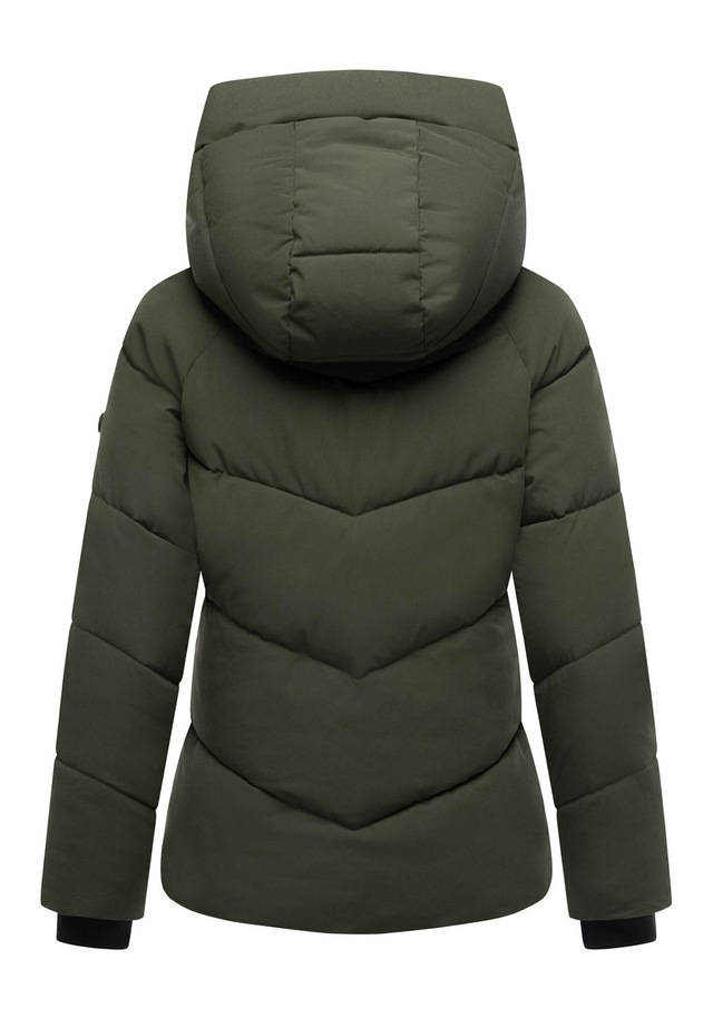 Marikoo Winterjacke »Kwamee« Schräg gesteppte Winterjacke mit fester Kapuze