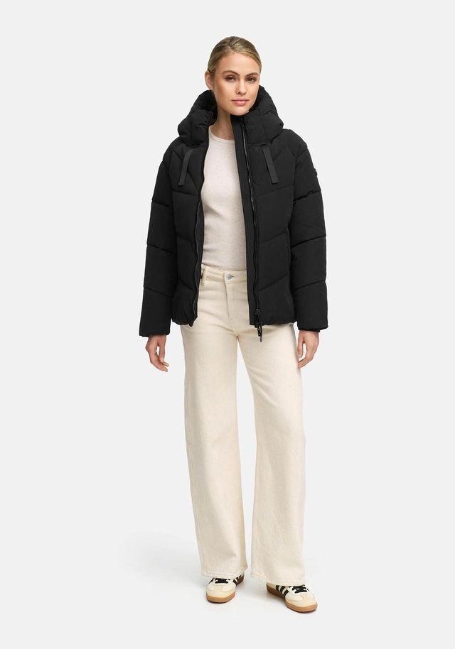 Marikoo Winterjacke »Kwamee« Schräg gesteppte Winterjacke mit fester Kapuze