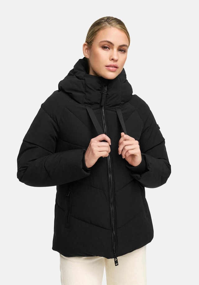 Marikoo Winterjacke »Kwamee« Schräg gesteppte Winterjacke mit fester Kapuze