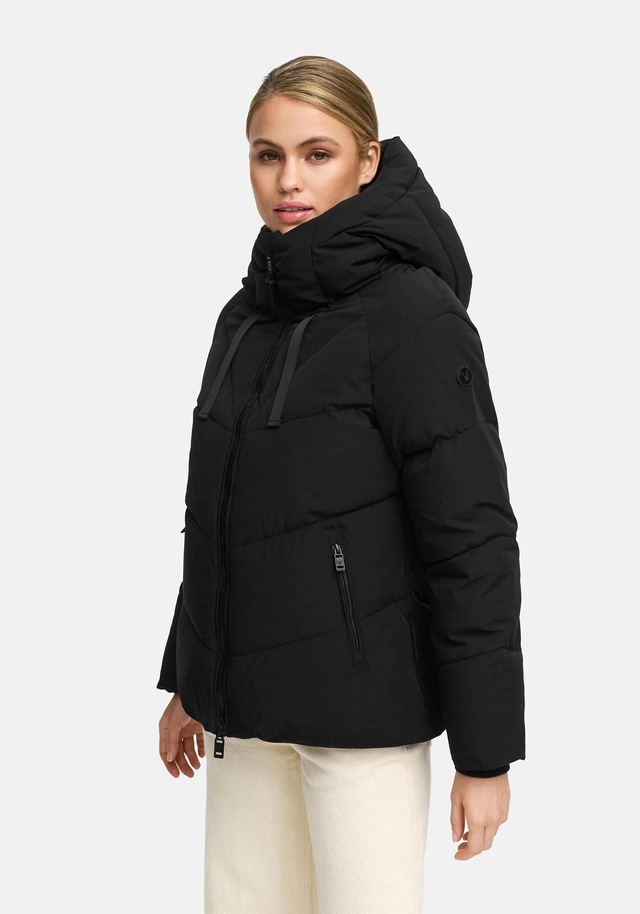 Marikoo Winterjacke »Kwamee« Schräg gesteppte Winterjacke mit fester Kapuze