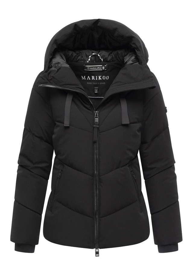 Marikoo Winterjacke »Kwamee« Schräg gesteppte Winterjacke mit fester Kapuze