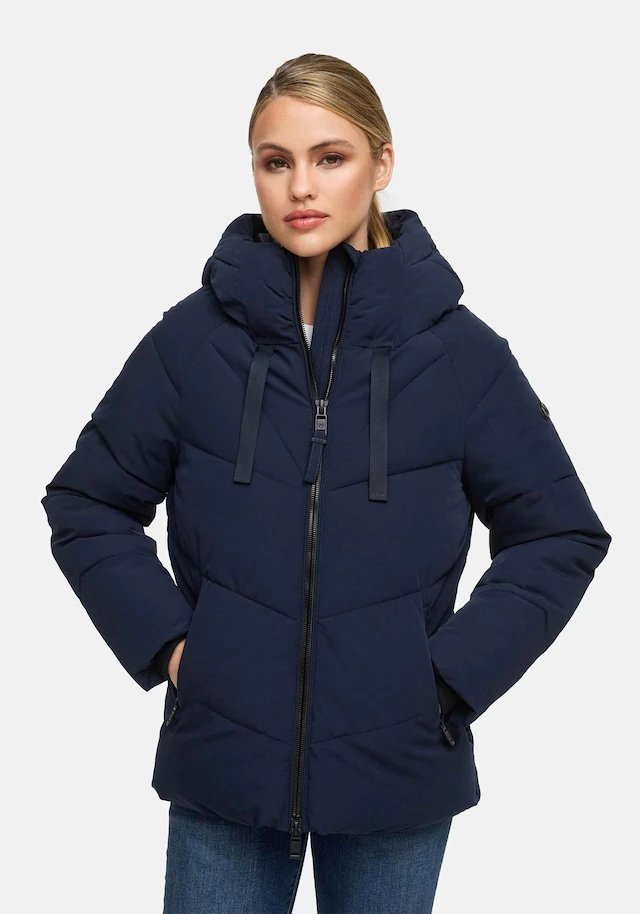 Marikoo Winterjacke »Kwamee« Schräg gesteppte Winterjacke mit fester Kapuze