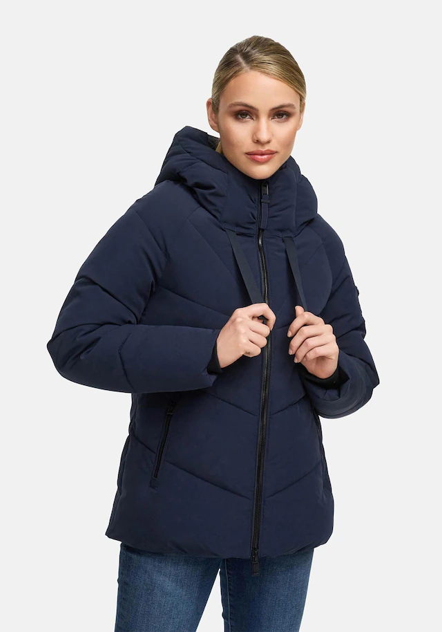 Marikoo Winterjacke »Kwamee« Schräg gesteppte Winterjacke mit fester Kapuze