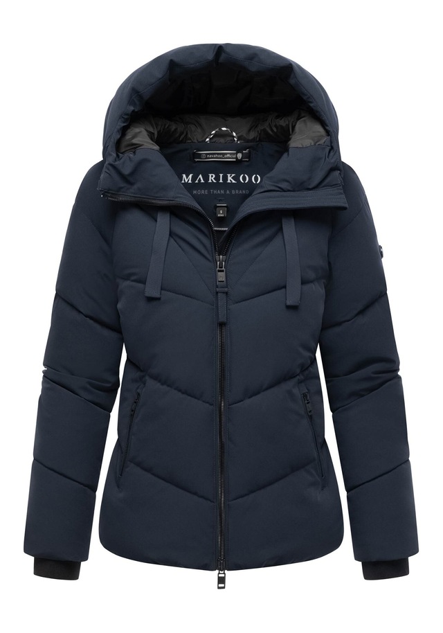 Marikoo Winterjacke »Kwamee« Schräg gesteppte Winterjacke mit fester Kapuze