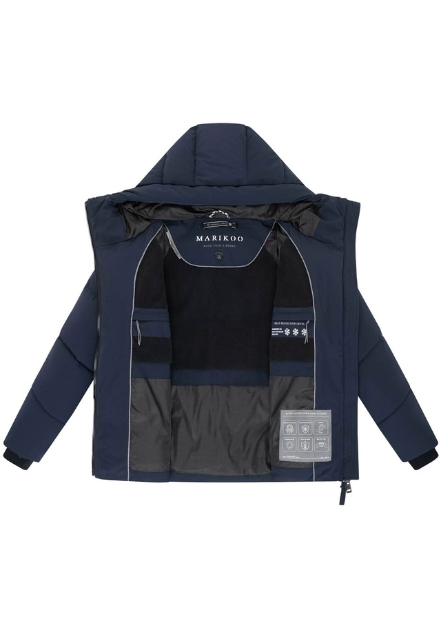 Marikoo Winterjacke »Kwamee« Schräg gesteppte Winterjacke mit fester Kapuze