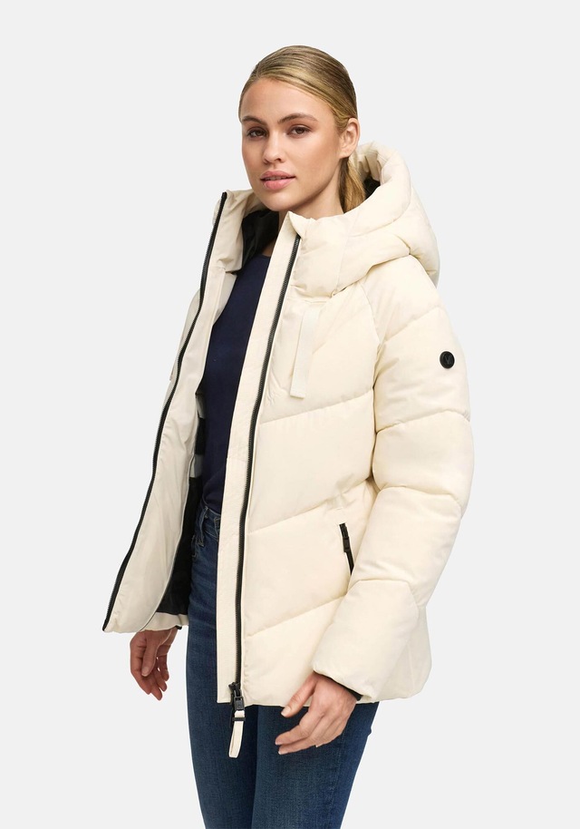 Marikoo Winterjacke »Kwamee« Schräg gesteppte Winterjacke mit fester Kapuze