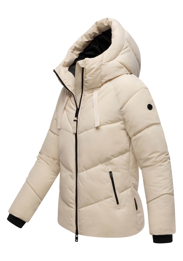 Marikoo Winterjacke »Kwamee« Schräg gesteppte Winterjacke mit fester Kapuze