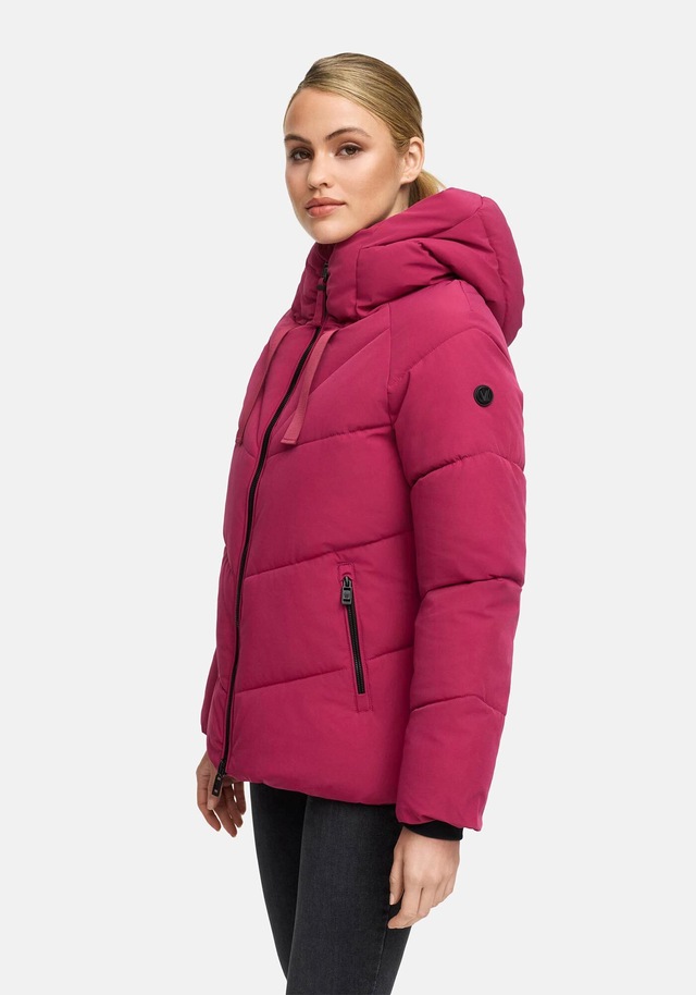 Marikoo Winterjacke »Kwamee« Schräg gesteppte Winterjacke mit fester Kapuze