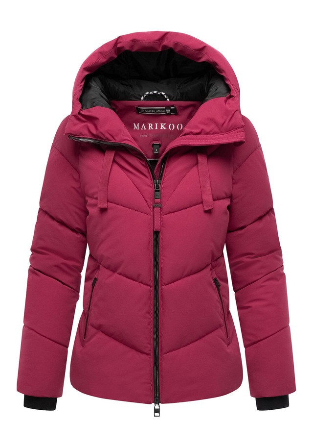 Marikoo Winterjacke »Kwamee« Schräg gesteppte Winterjacke mit fester Kapuze