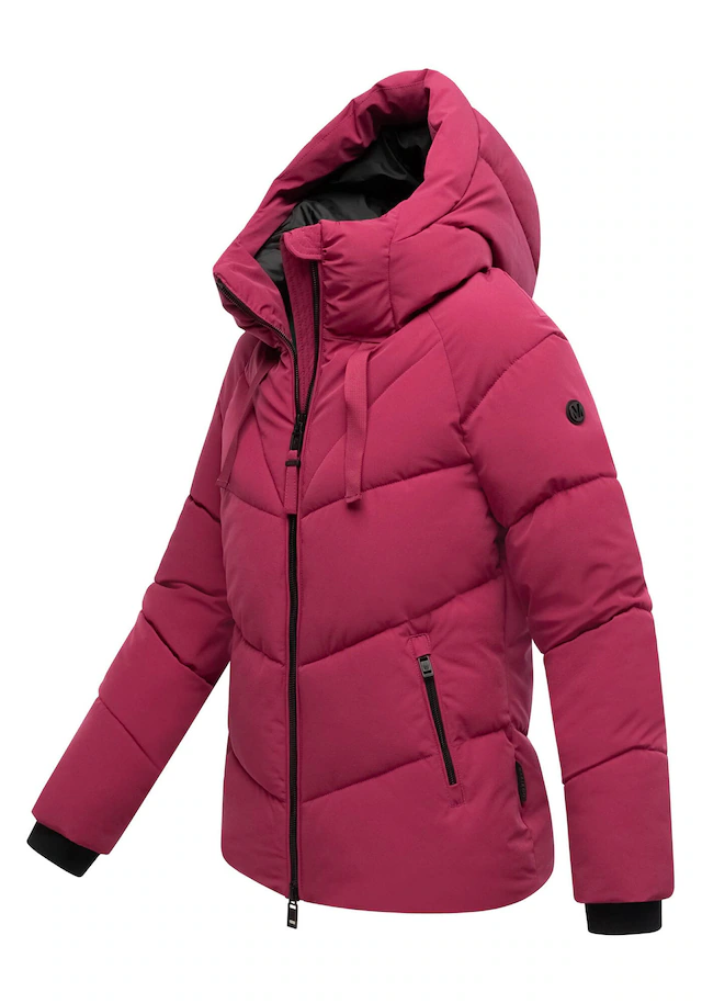 Marikoo Winterjacke »Kwamee« Schräg gesteppte Winterjacke mit fester Kapuze