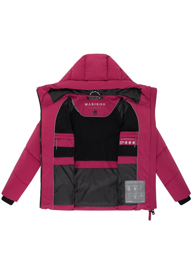 Marikoo Winterjacke »Kwamee« Schräg gesteppte Winterjacke mit fester Kapuze
