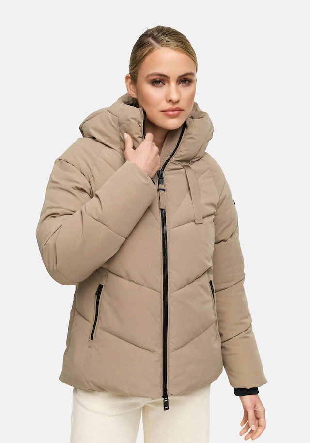 Marikoo Winterjacke »Kwamee« Schräg gesteppte Winterjacke mit fester Kapuze