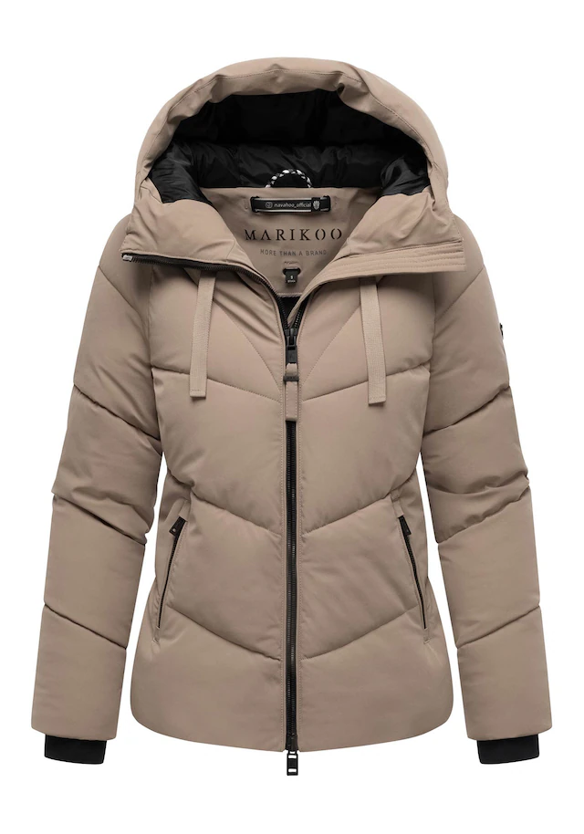 Marikoo Winterjacke »Kwamee« Schräg gesteppte Winterjacke mit fester Kapuze