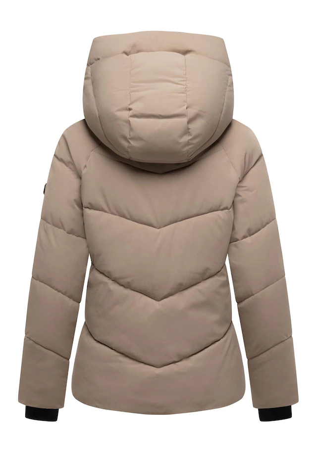 Marikoo Winterjacke »Kwamee« Schräg gesteppte Winterjacke mit fester Kapuze