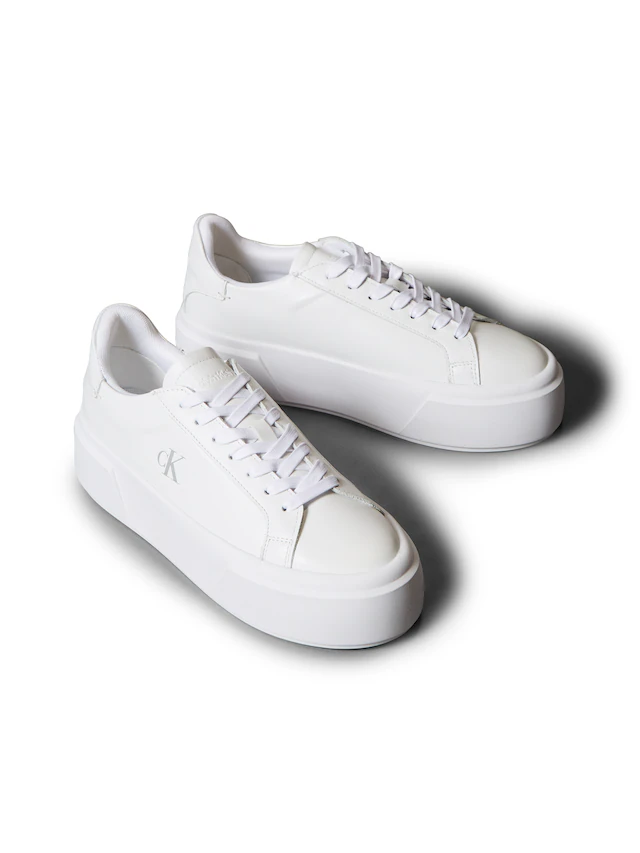 Calvin Klein Jeans Plateausneaker »FLATFORM LACE UP LTH MG« Schnürschuh, Halbschuh, Freizeitschuh mit CK-Logo