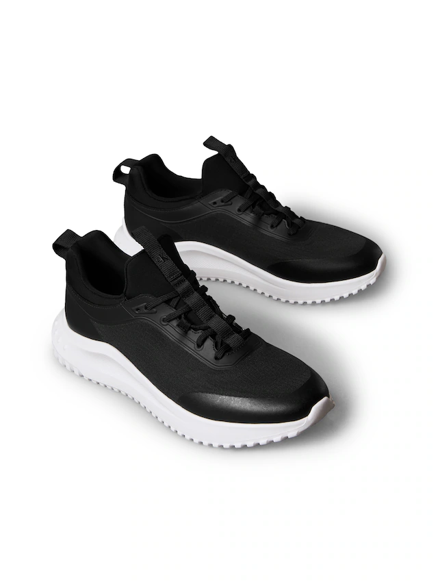 Calvin Klein Jeans Slip-On Sneaker »EVA RUNNER LACEUP SOCK MAT MIX« Halbschuh, Sportschuh, Freizeitschuh, Schnürschuh mit Anziehlasche