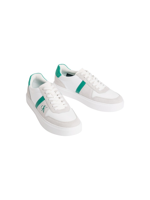 Calvin Klein Jeans Sneaker »CLASSIC CUPS LACE MIX EMB TONGUE« Schnürschuh, Basket-Sneaker, Freizeitschuh in sportiver Optik