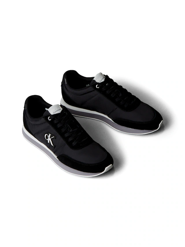 Calvin Klein Jeans Sneaker »RETRO RUNNER ESS MIX MAT« Freizeitschuh, Halbschuh, Schnürschuh mit Logo-Emblem